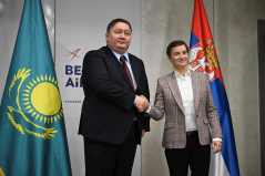 3. новембар 2025. Председница Народне скупштине на дочеку првог  авиона на директној линији Београд - Астана 