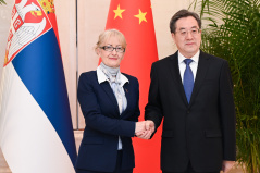 10 June 2025 National Assembly Deputy Speaker Marina Ragus and the Vice Premier of the People's Republic of China Ding Xuexiang.