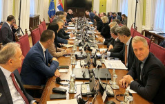 23 January 2025 The representatives of the opposition parliamentary groups in meeting with the delegation of the Committee on Foreign Affairs of the European Parliament