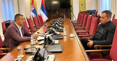23 September 2025  The Chairman of the Health and Family Committee Dr Muamer Bacevac in meeting with Ombudsman MA Zoran Pasalic