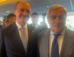 22. новембар 2025. Народни посланик Јован Палалић и министар спољних послова Италије и потпредседник Владе Италије Антонио Тајани  