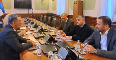 26. март 2025. Председник Одбора за финансије, републички буџет и контролу трошења јавних средстава у разговору са представницима Светске банке
