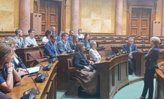 29. avgust 2025. Potpredsednica Narodne skupštine Marina Raguš sa polaznicima Diplomatske akademije
