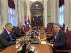 17 May 2023 The Chairman of the Foreign Affairs Committee in meeting with the Spanish Ambassador to Serbia