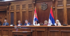 26 April 2023 National Assembly Deputy Speaker Snezana Paunovic addresses the celebration of Girls in ICT Day